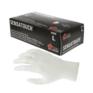 Sensaguard gte látex, caucho natural de 5 mil,libre de polvo