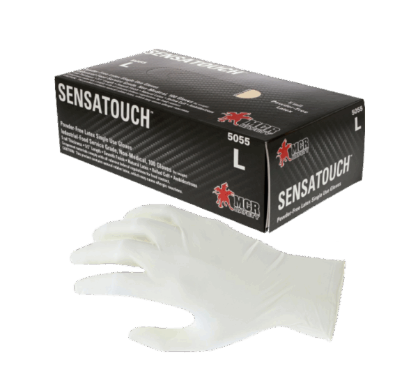 Sensaguard gte látex, caucho natural de 5 mil,libre de polvo