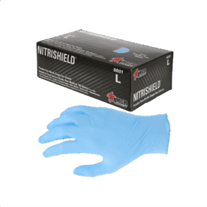 Gte DURASHIELD, nitrilo, 4 mil, sin talco, azul