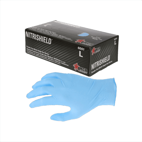 Gte DURASHIELD, nitrilo, 4 mil, sin talco, azul