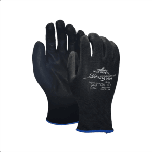 Guante 60% Poly Negro con 40% recub PU negro