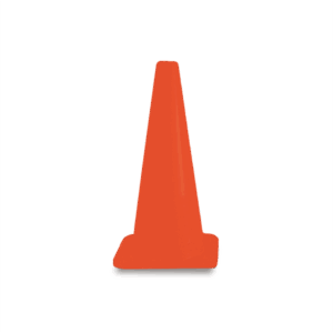 CONO DE PVC CON BASE NARANJA 45 CM.