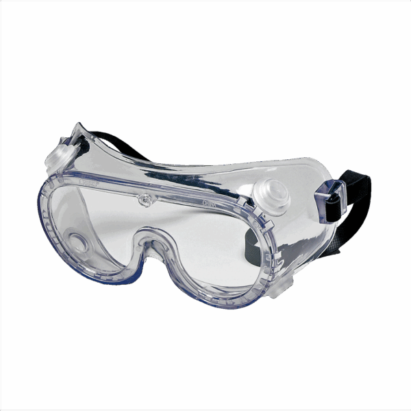 Goggle, Lente claro, montura PVC, correa de goma