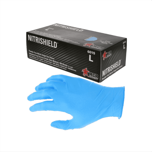 Gte NITRISHIELD, nitrilo, 4.5 mil, sin talco, azul