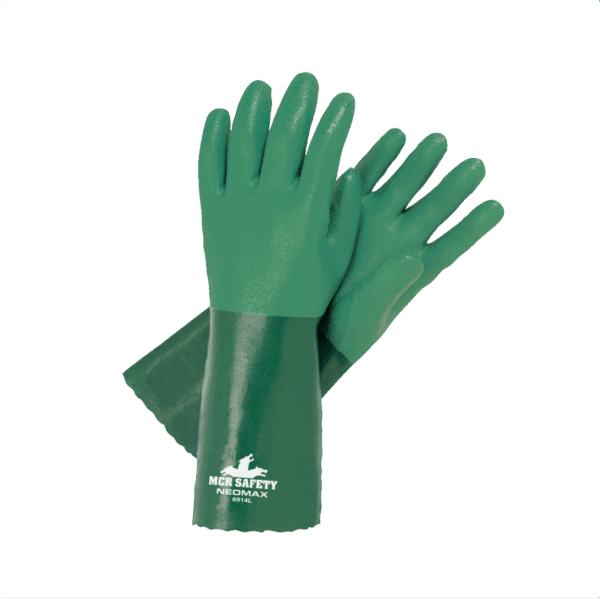 NEOMAX, Guante doble Neopreno verde, 14", Interlock