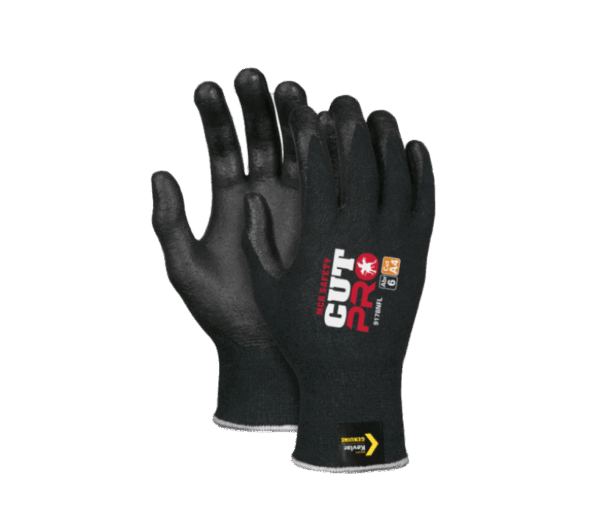 Gte de Kevlar Negro sobre Nitrilo Negro Espumado