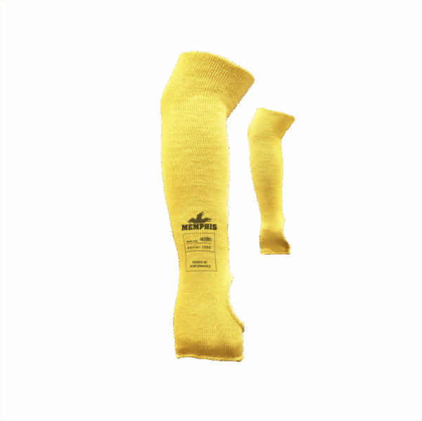 Manga Kevlar amarilla 18" costura junto a suaje, peso ligero