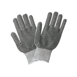 Guante 70/30 alg/poly pvc ambos lados ligero gris
