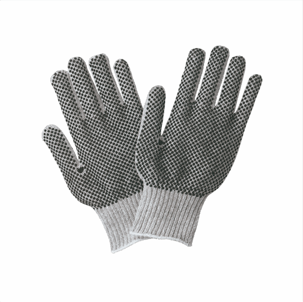 Guante 70/30 alg/poly pvc ambos lados ligero gris