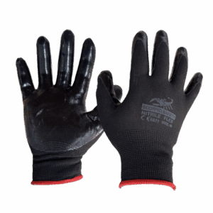 GUANTE NYLON NEG. C/PALMA DE NITRILO NEGRO