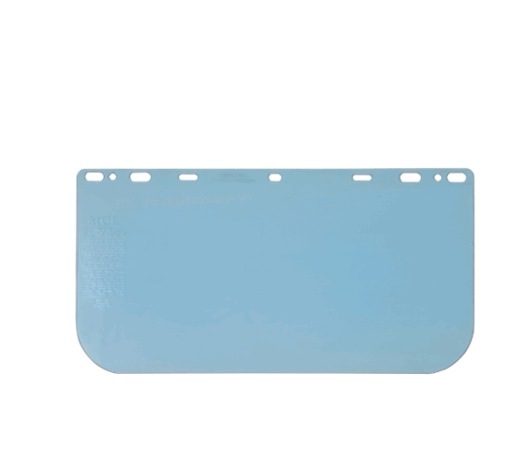 Protector facial de policarbonato claro, 8" x 15.5", .060