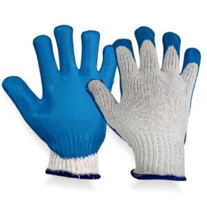 GUANTE DE ALGODON PALMA DE LATEX AZUL